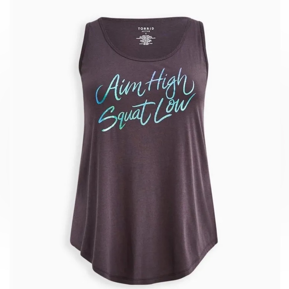 Torrid active “aim high squat low” shirt